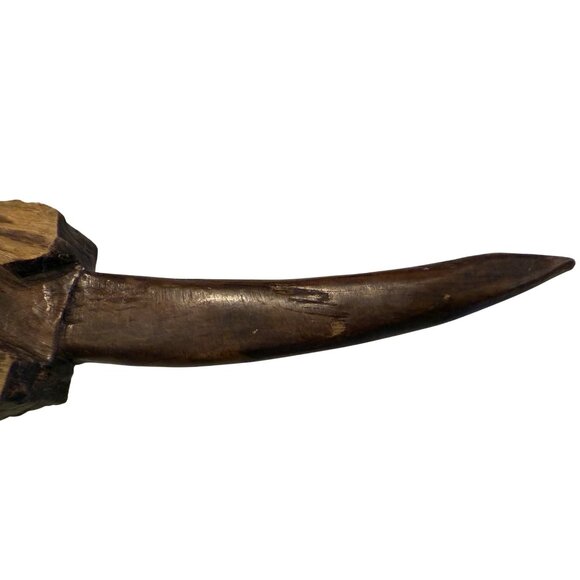 Hand-Carved Wooden Crocodile Figurine - Picture 7 of 14